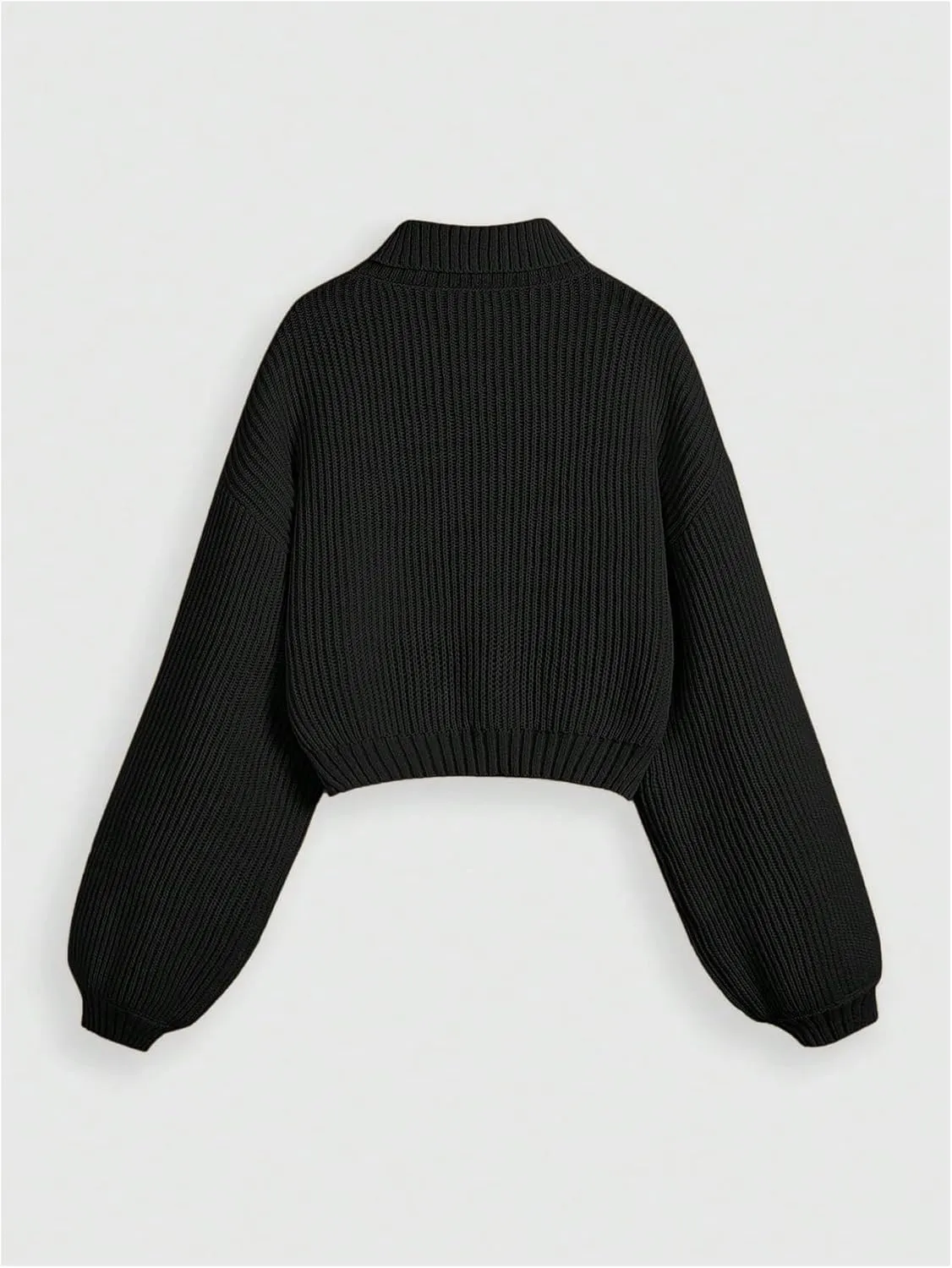 Women's Cherry Embroidered Turtleneck Sweaters Long Sleeve Knit Pullover Tops Knitwear