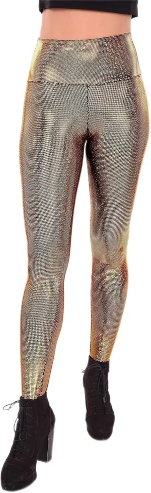 Women's Holographic Leggings: Iridescent Disco Leggings Many Colors! Fun Festival Outfit - Made in The USA