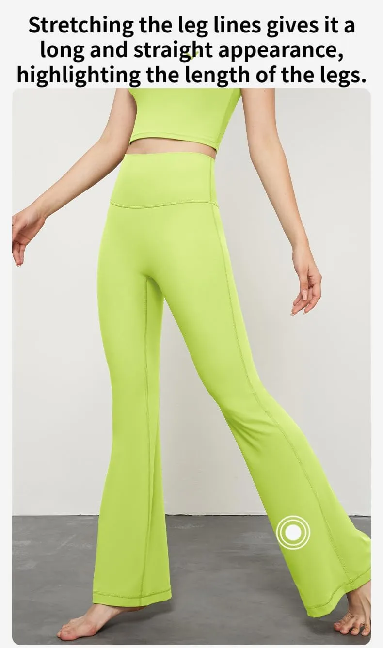 Women's Yoga Pants High Waisted Yoga Leggings Tummy Control Workout Flare Soft Workout Gym Leggings