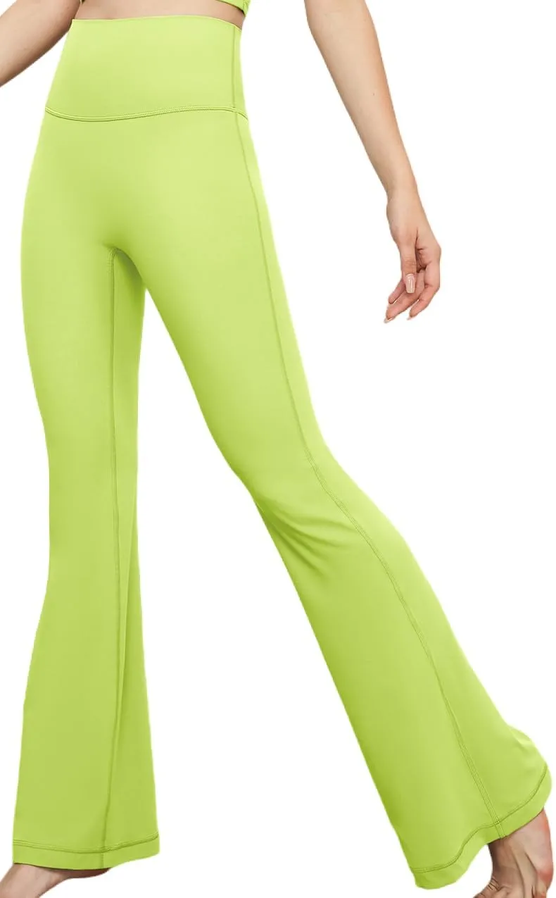 Women's Yoga Pants High Waisted Yoga Leggings Tummy Control Workout Flare Soft Workout Gym Leggings