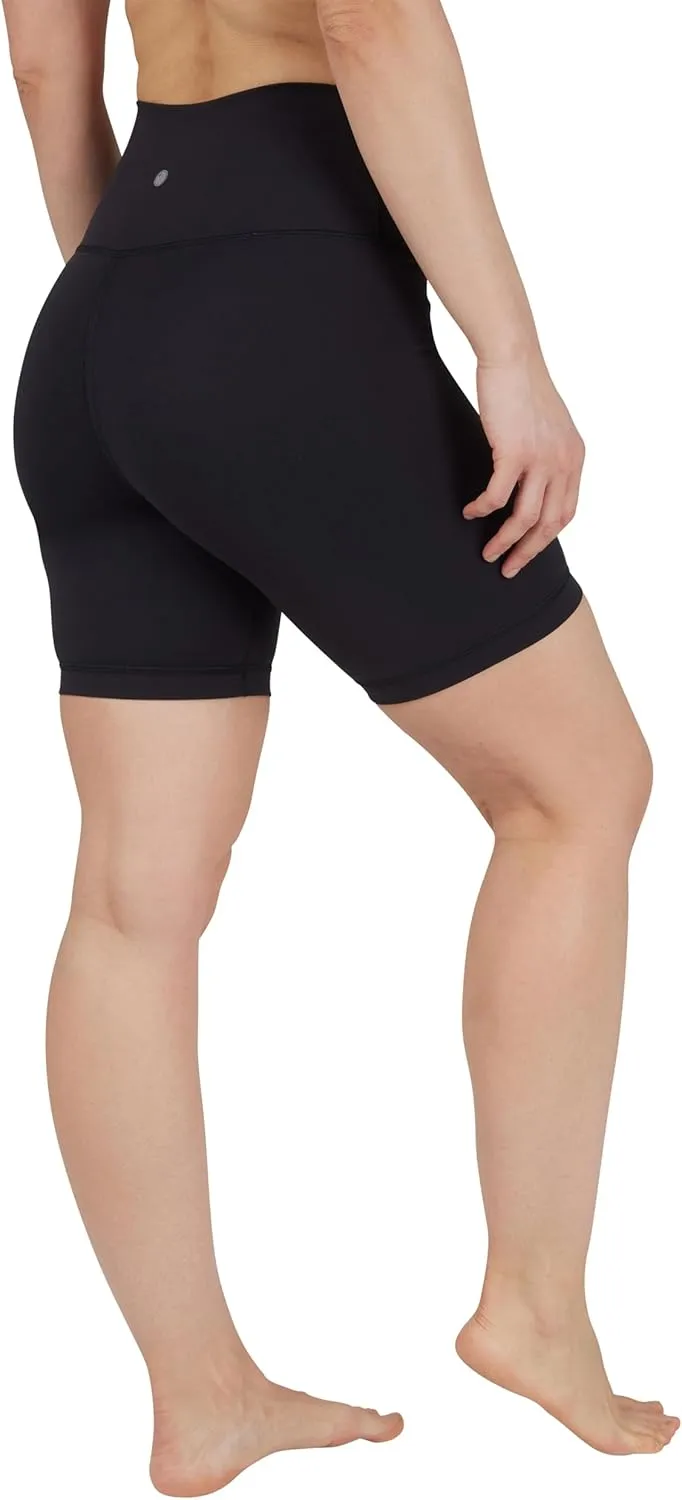 Yogalicious Womens 5, 7 High Waisted Biker Shorts Squat Proof Workout Yoga Short 2 Pack