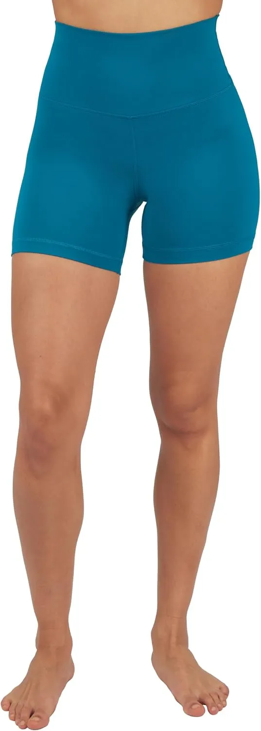 Yogalicious Womens 5, 7 High Waisted Biker Shorts Squat Proof Workout Yoga Short 2 Pack