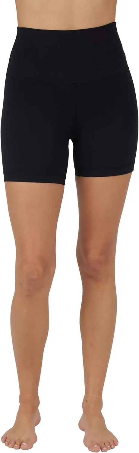 Yogalicious Womens 5, 7 High Waisted Biker Shorts Squat Proof Workout Yoga Short 2 Pack