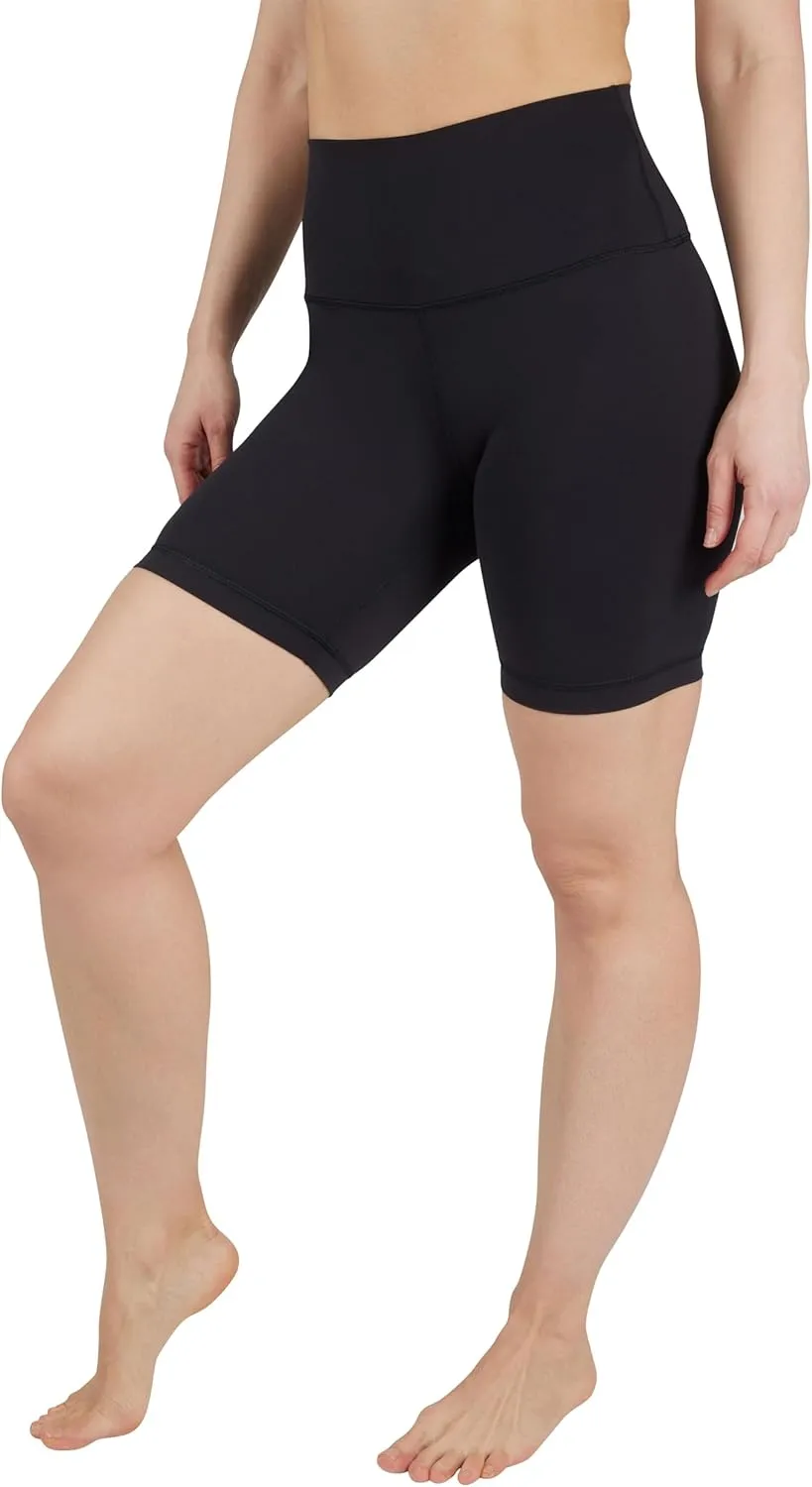 Yogalicious Womens 5, 7 High Waisted Biker Shorts Squat Proof Workout Yoga Short 2 Pack