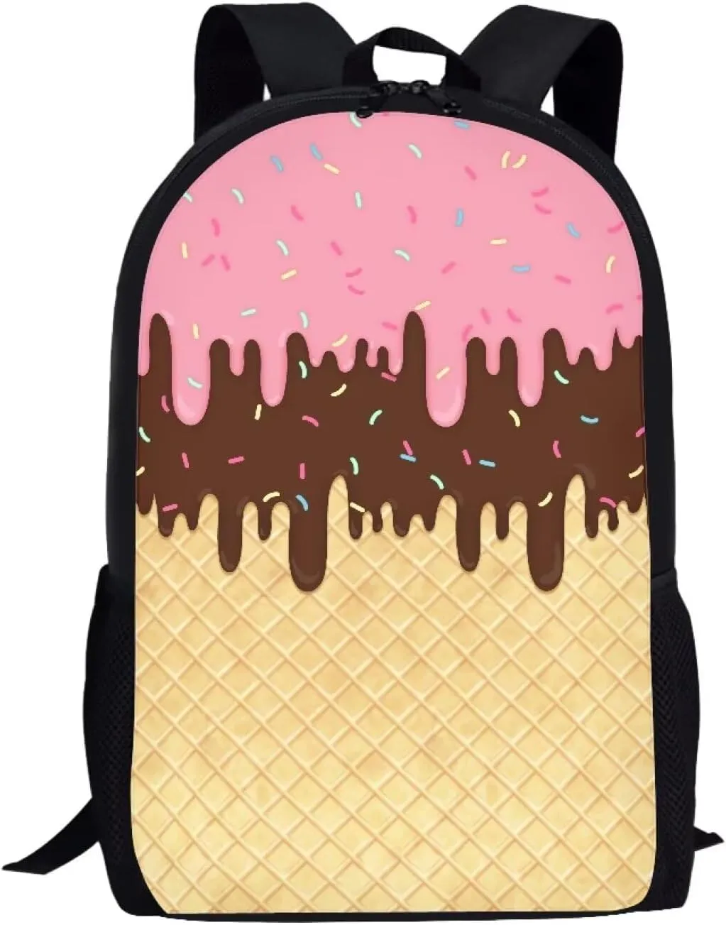 Ystardream Art Ice Cream Kids School Backpack for Teen Girls Boys Book Bag Elementary School Backpack for Girls Travel Basic Water-resistent Teenage Backpacks for Girls Middle School