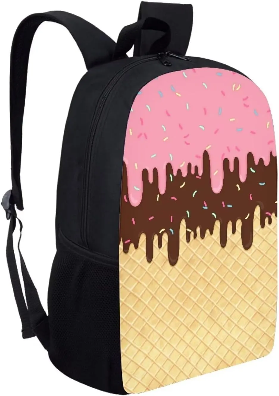 Ystardream Art Ice Cream Kids School Backpack for Teen Girls Boys Book Bag Elementary School Backpack for Girls Travel Basic Water-resistent Teenage Backpacks for Girls Middle School