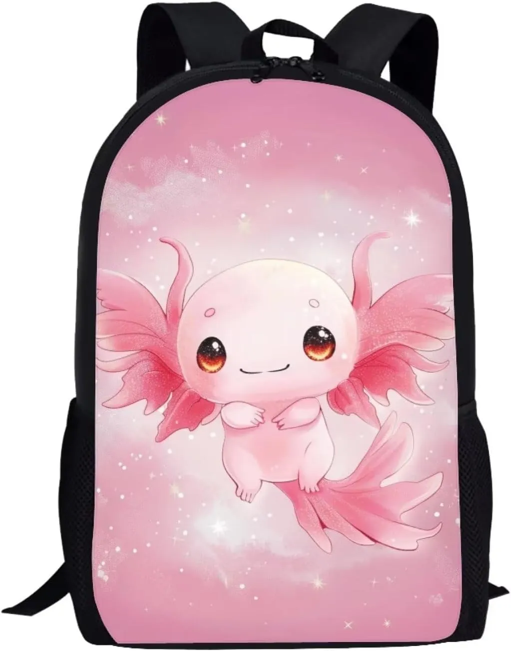 Ystardream Pink Axolotl Backpack for Girls Kids School Bags for Boys 14-16 Large Capacity Lightweight Elementary School Bags Cute Kindergarten Bookbag Middle High School Girly Gift