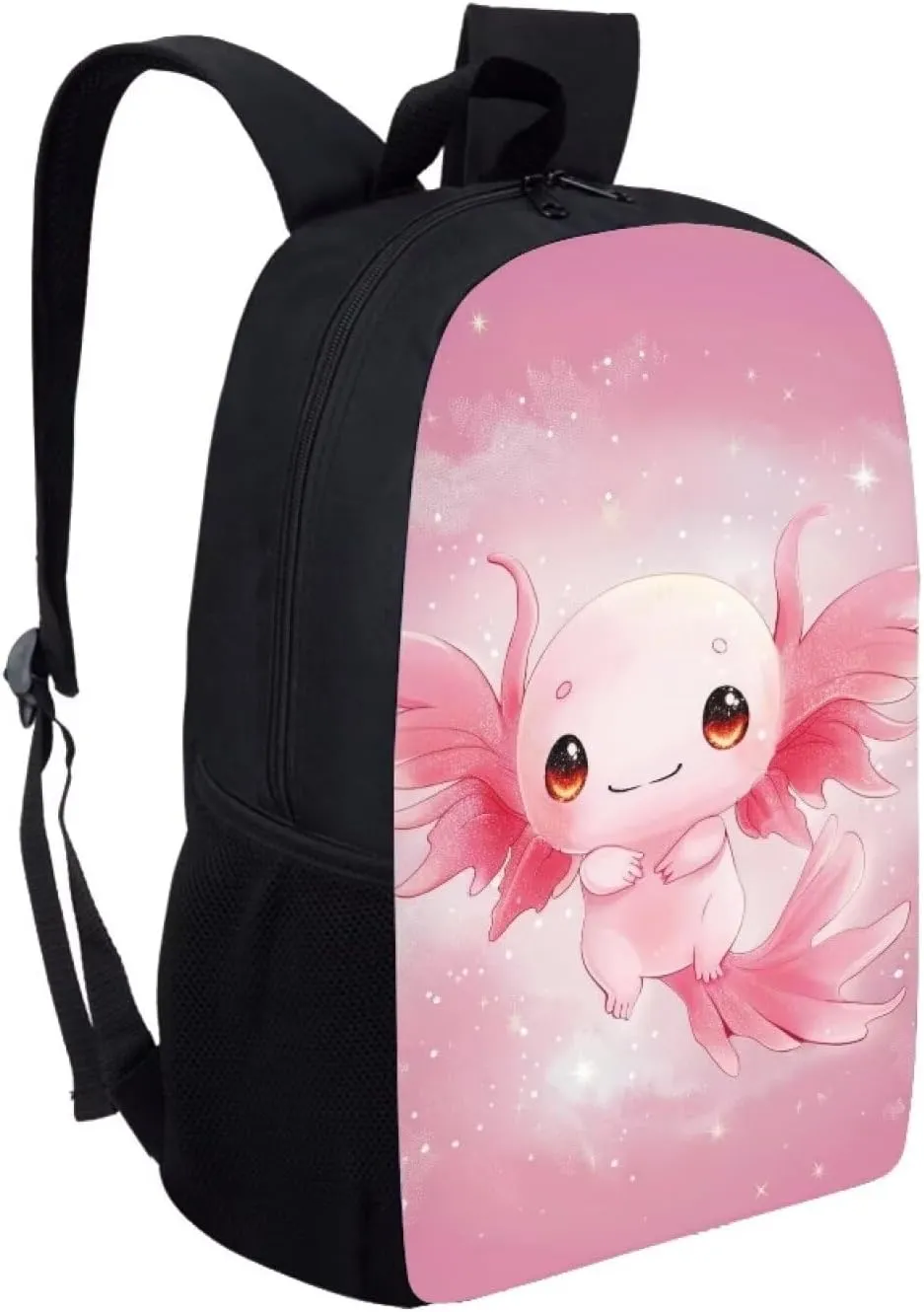 Ystardream Pink Axolotl Backpack for Girls Kids School Bags for Boys 14-16 Large Capacity Lightweight Elementary School Bags Cute Kindergarten Bookbag Middle High School Girly Gift