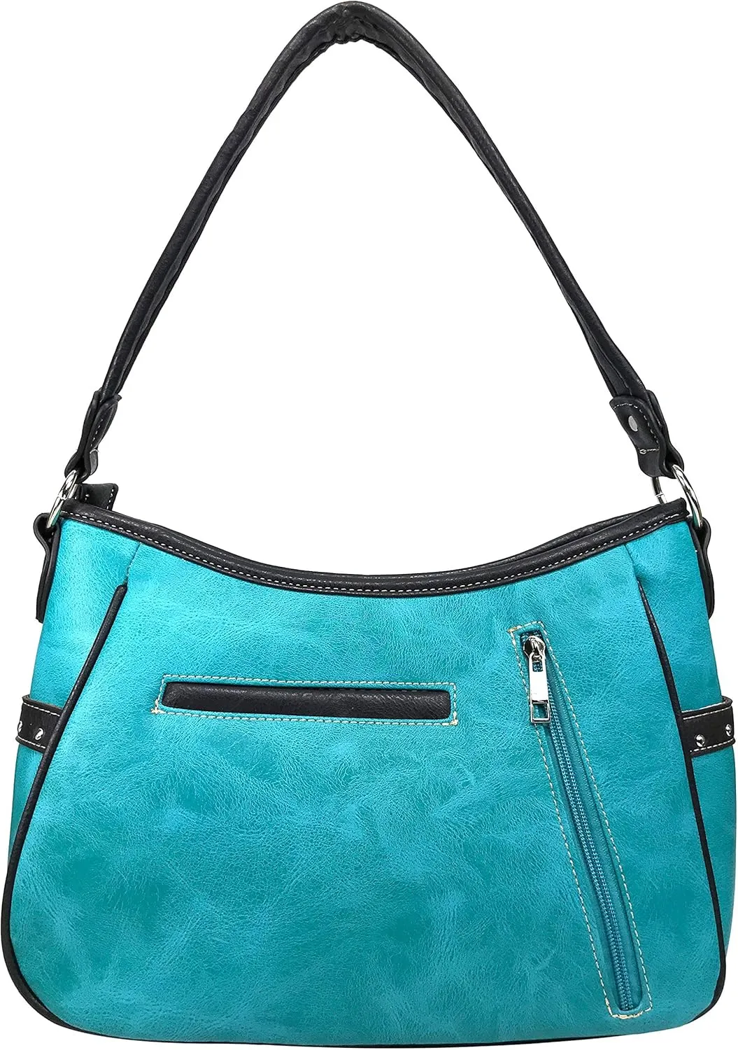 Zelris Western Mustang Horse Turquoise Embroidery Conceal Carry Women Hobo Purse