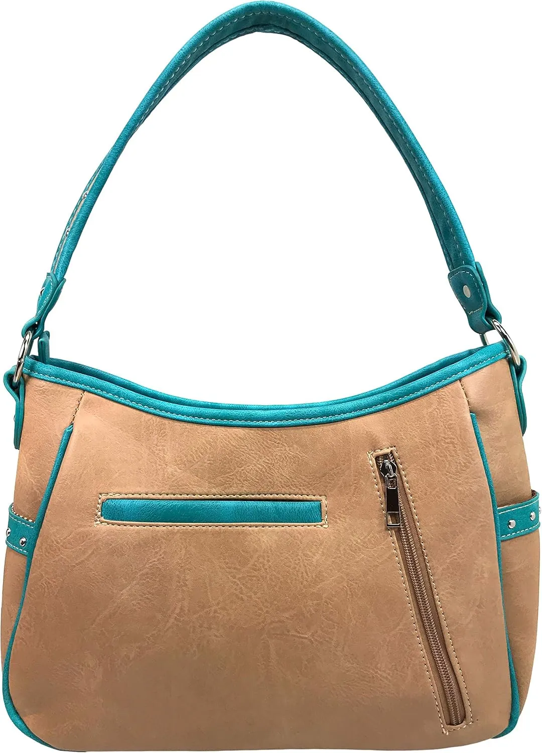 Zelris Western Mustang Horse Turquoise Embroidery Conceal Carry Women Hobo Purse